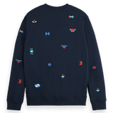 Sudadera Scotch and Soda Regular Fit AOP Embroidery - ECRU