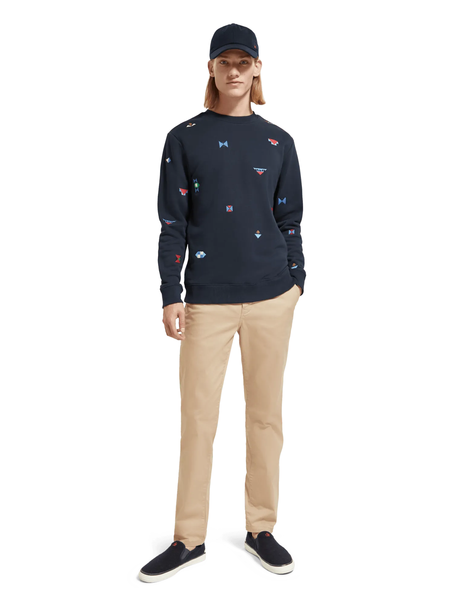 Sudadera Scotch and Soda Regular Fit AOP Embroidery - ECRU