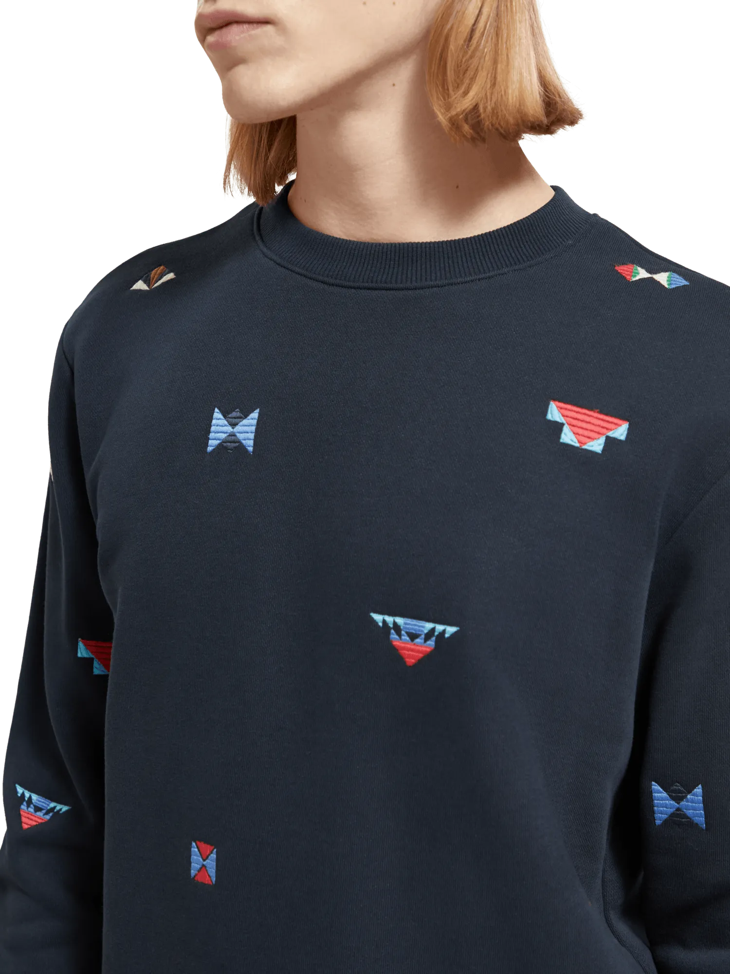 Sudadera Scotch and Soda Regular Fit AOP Embroidery - ECRU