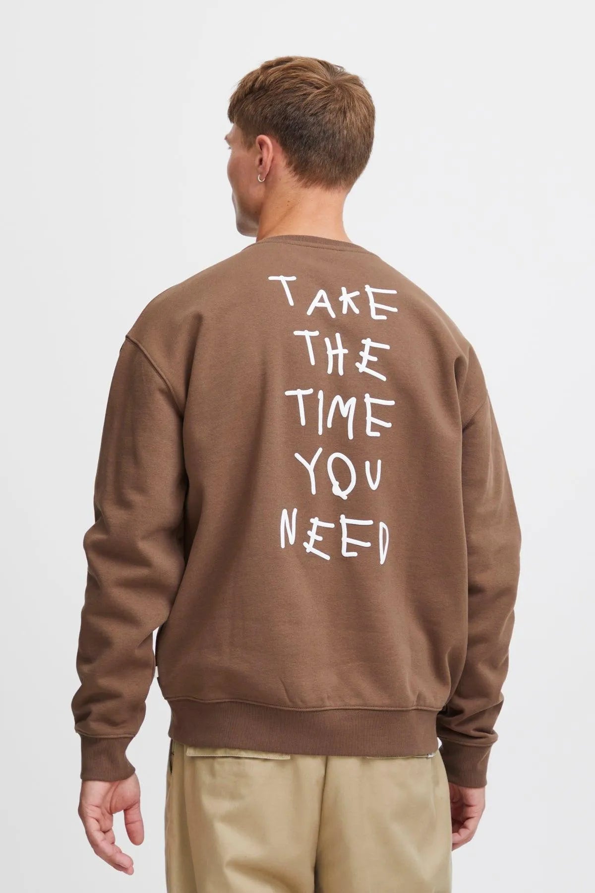 Sudadera !Solid Halvard Rain Drum - ECRU