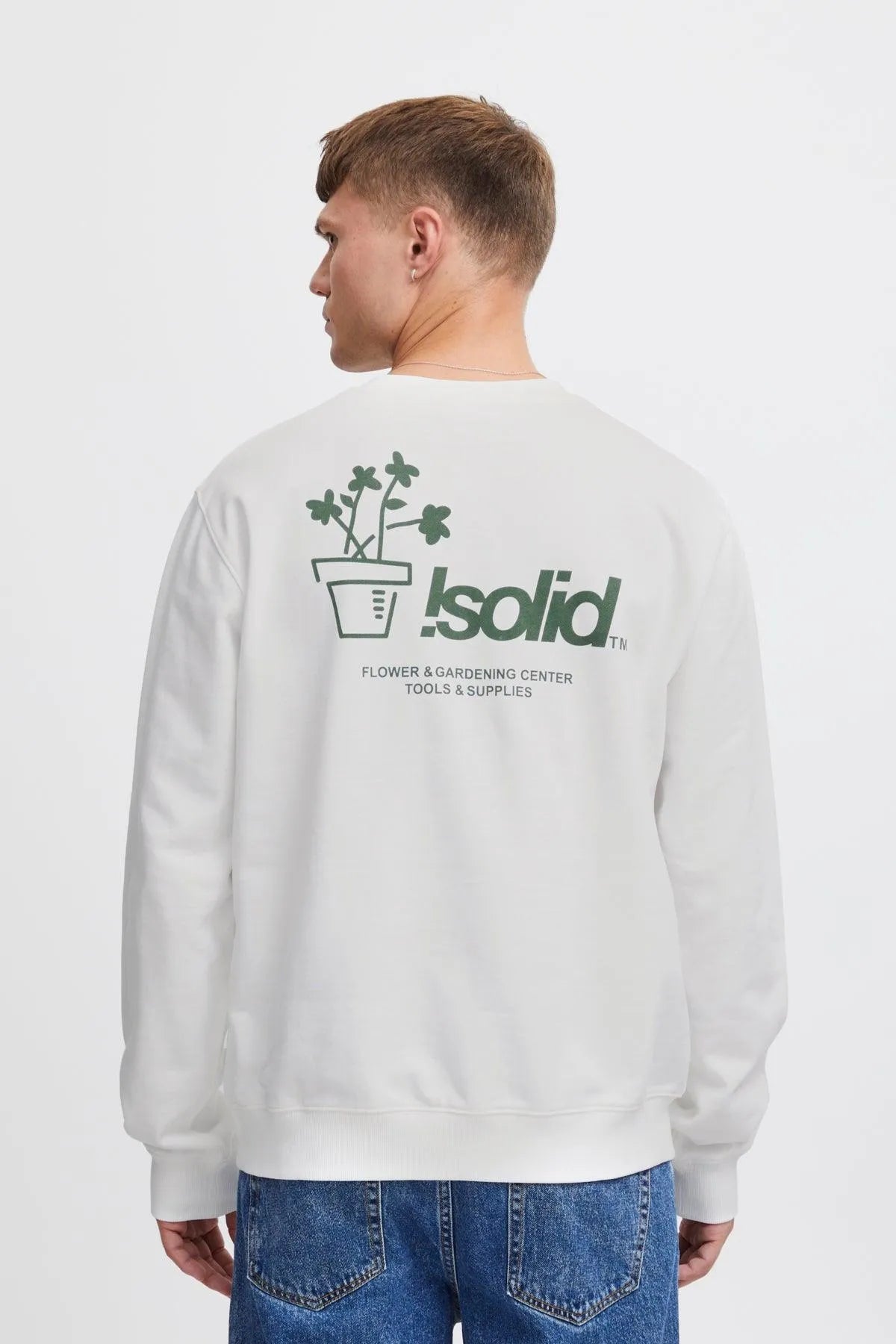 Sudadera !Solid Imran Off White - ECRU