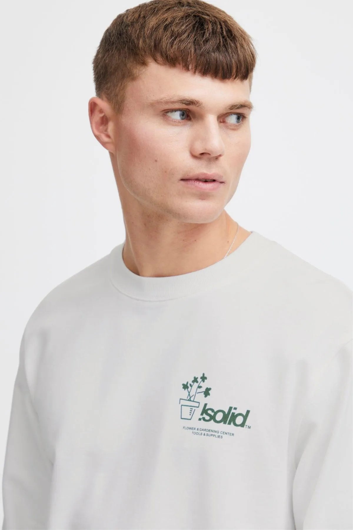 Sudadera !Solid Imran Off White - ECRU