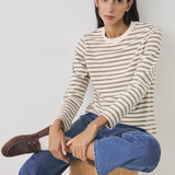 Sudadera ESE O ESE Stripes Ecru / Beige