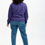 Sudadera Sugarhill Noah Washed Navy Safari Embroidery - ECRU