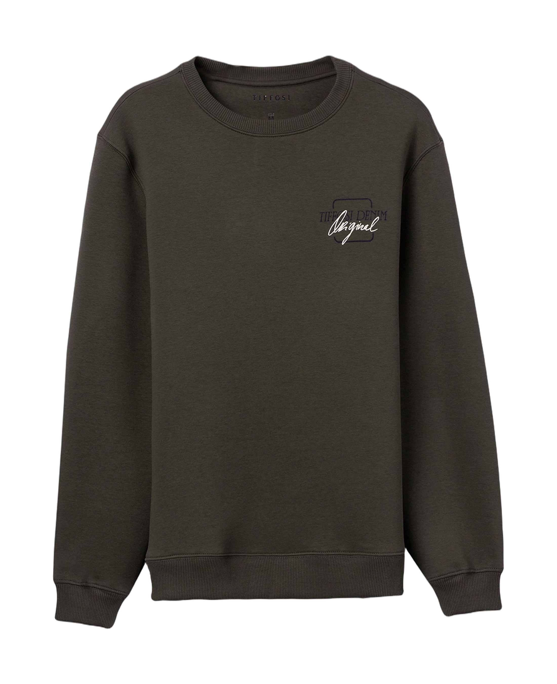 Sudadera TIFFOSI Bobby verde oscuro, flat frontal