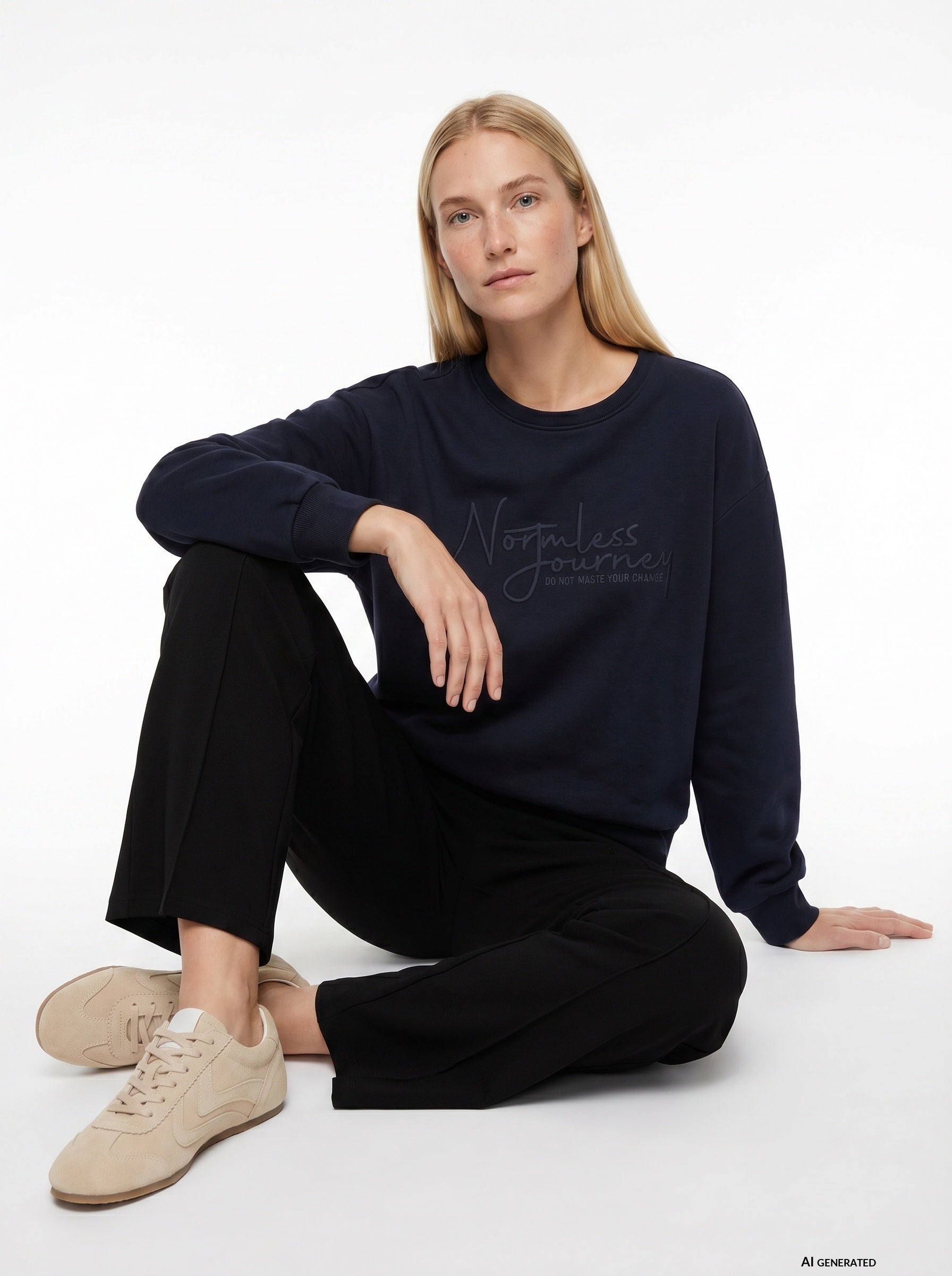 Sudadera TIFFOSI Surtur azul marino, modelo vista alternativa