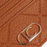 Tarjetero LOLA CASADEMUNT Monograma Rombos Marron