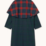 The Tiny Big Sister gabardina Check Long azul y verde, vista posterior