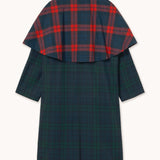 The Tiny Big Sister gabardina Check Long azul y verde, vista posterior