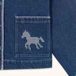 The Tiny Big Sister chaqueta vaquera Horses bordada, detalle de producto