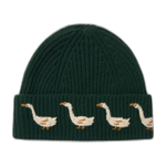 Gorro The Tiny Big Sister Geese Beanie Azul Tinta — flat frontal con fondo transparente