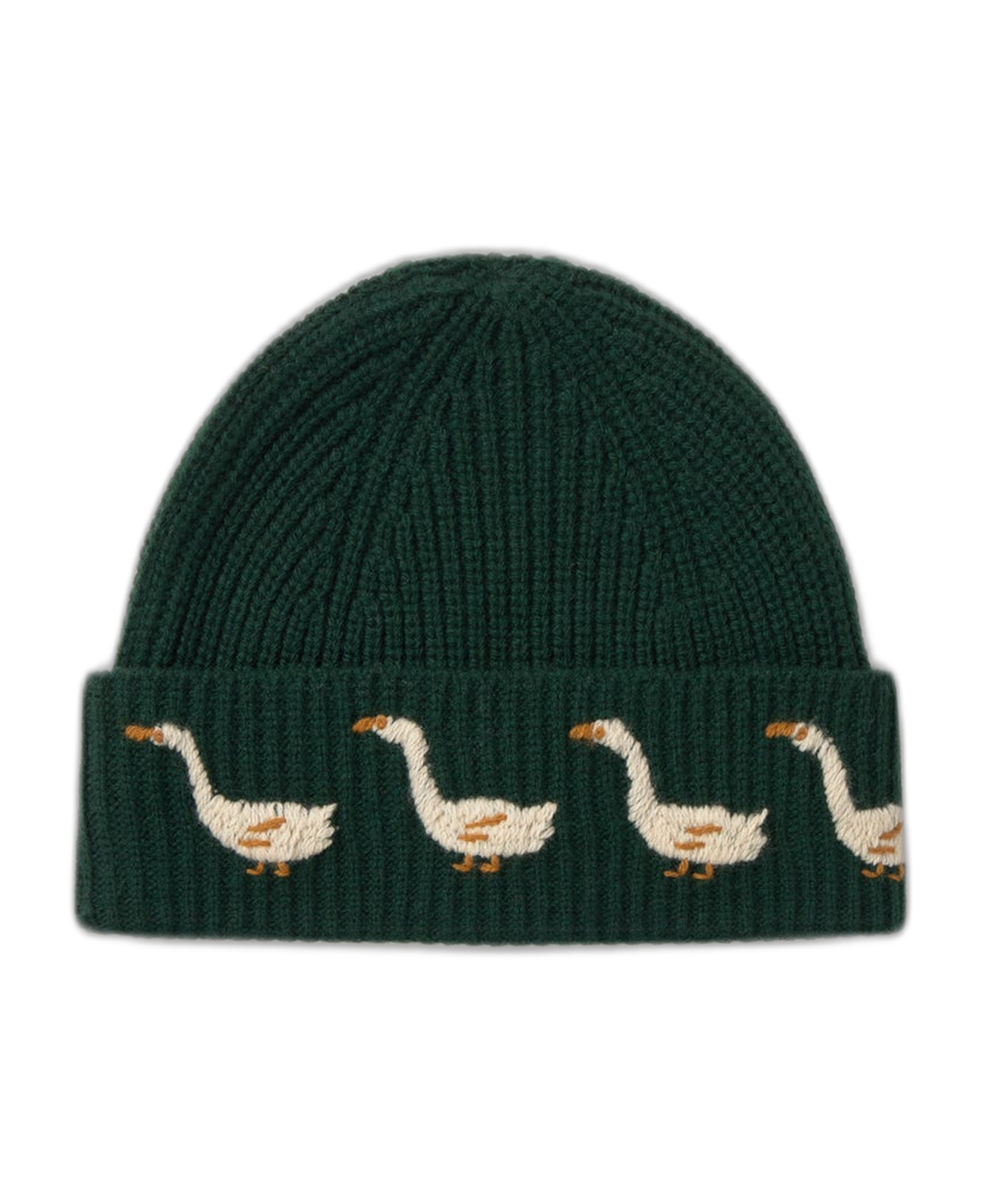 Gorro The Tiny Big Sister Geese Beanie Azul Tinta — flat frontal con fondo transparente