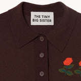 The Tiny Big Sister polo de punto Roses color umber, detalle de producto
