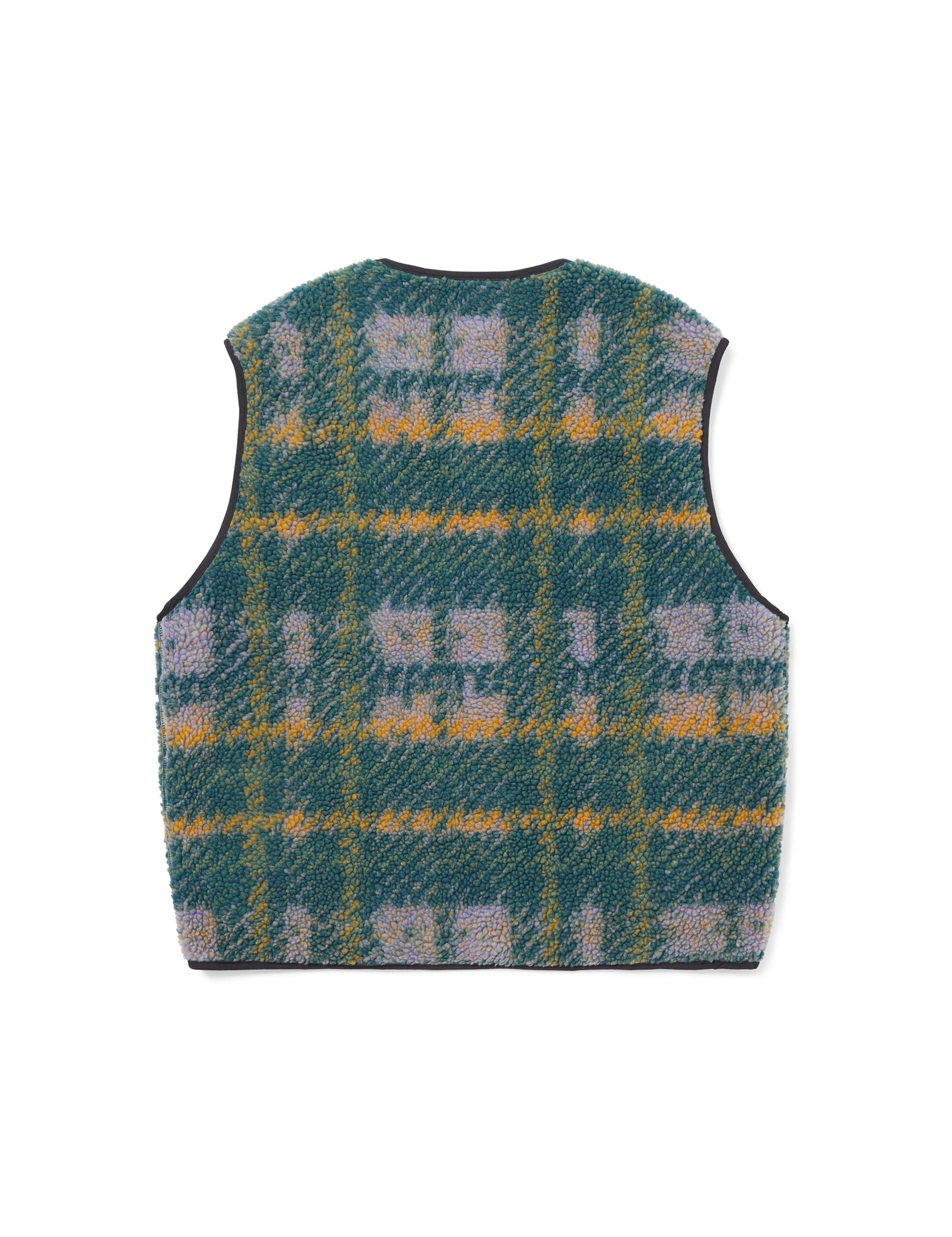 Chaleco THISISNEVERTHAT Fleece Check Vest Lavender, vista posterior