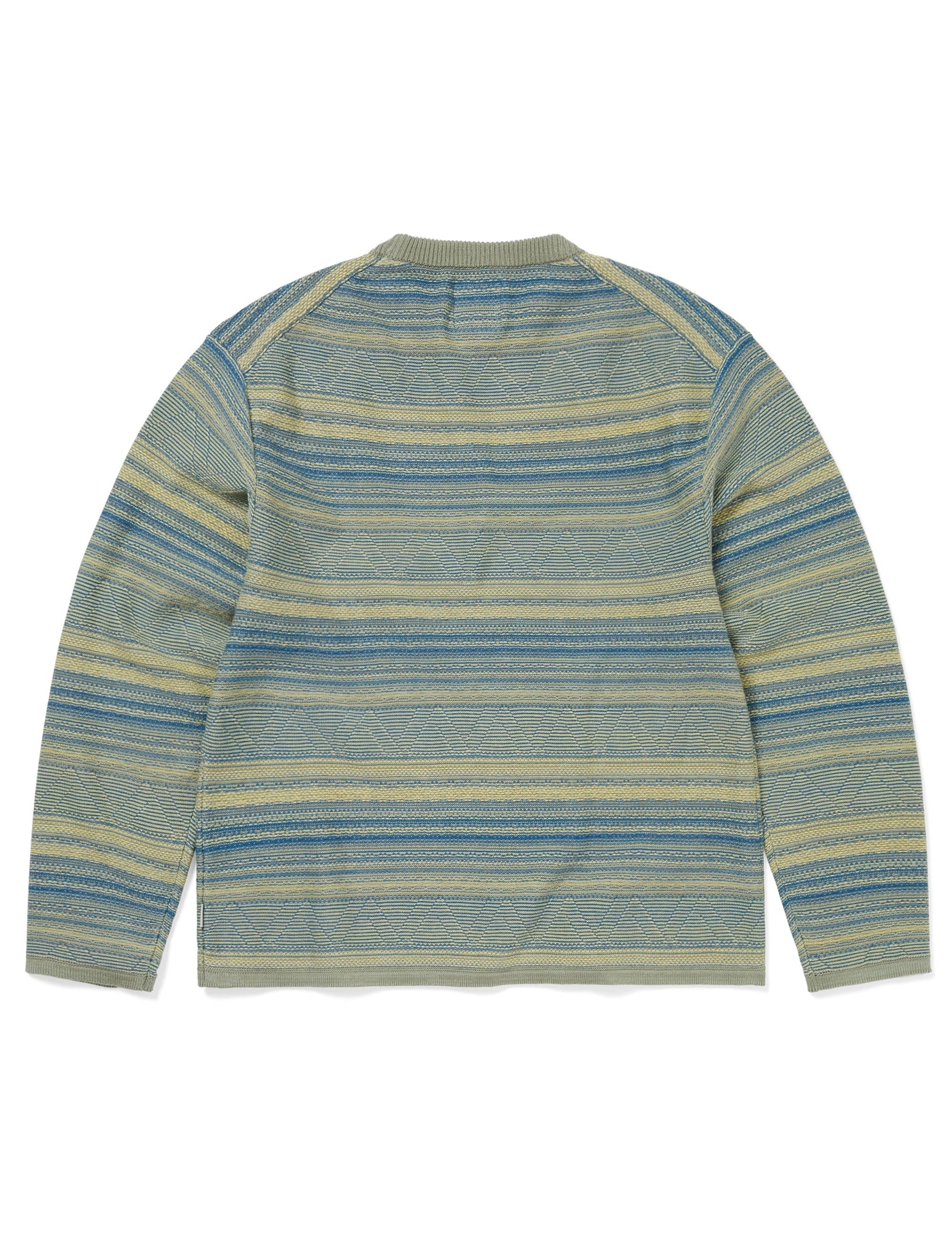 Jersey THISISNEVERTHAT x GRAMICCI Pattern Knit Crew Yellow, vista posterior