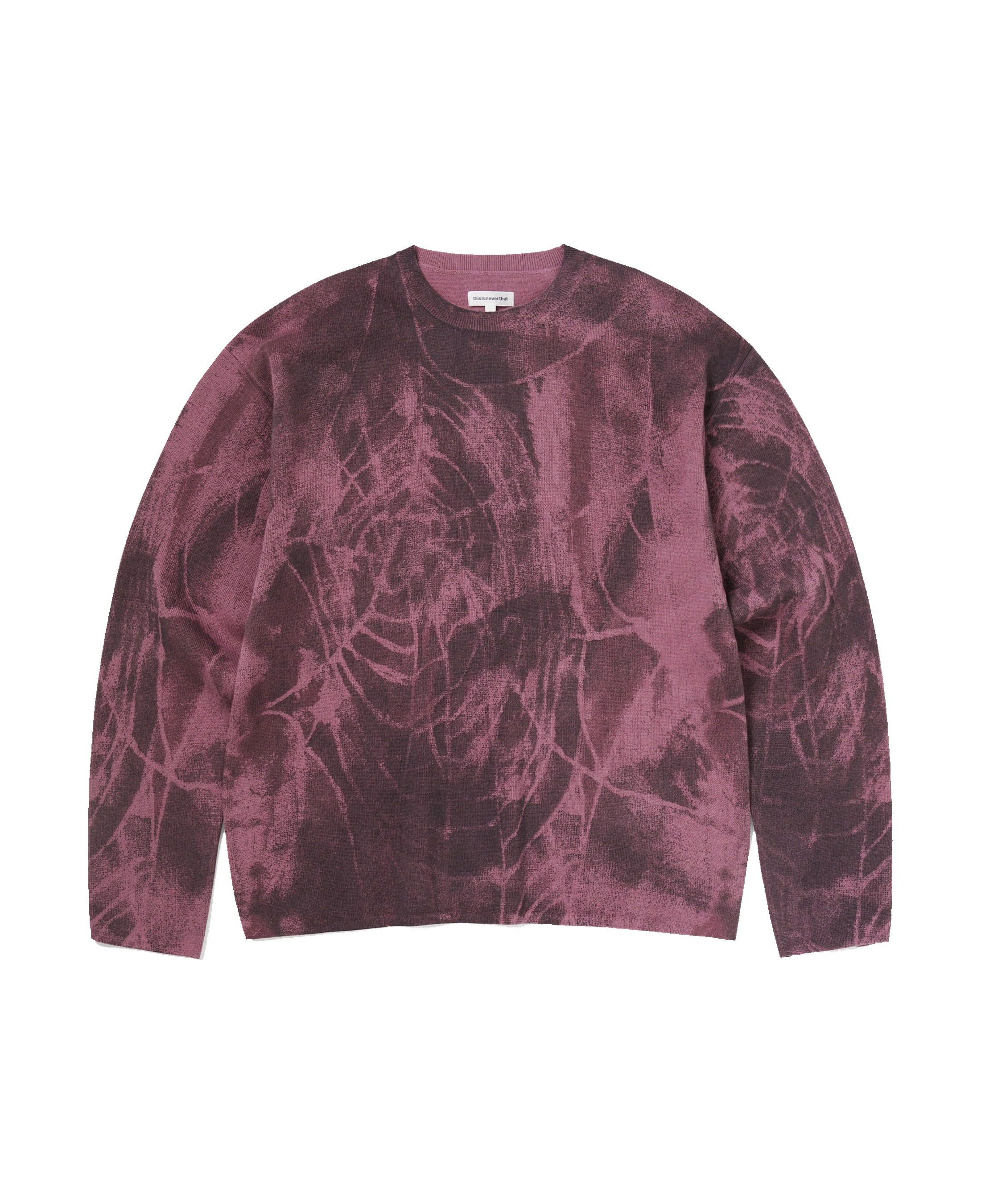 Jersey THISISNEVERTHAT Abstract Web Knit Sweater Magenta — vista frontal