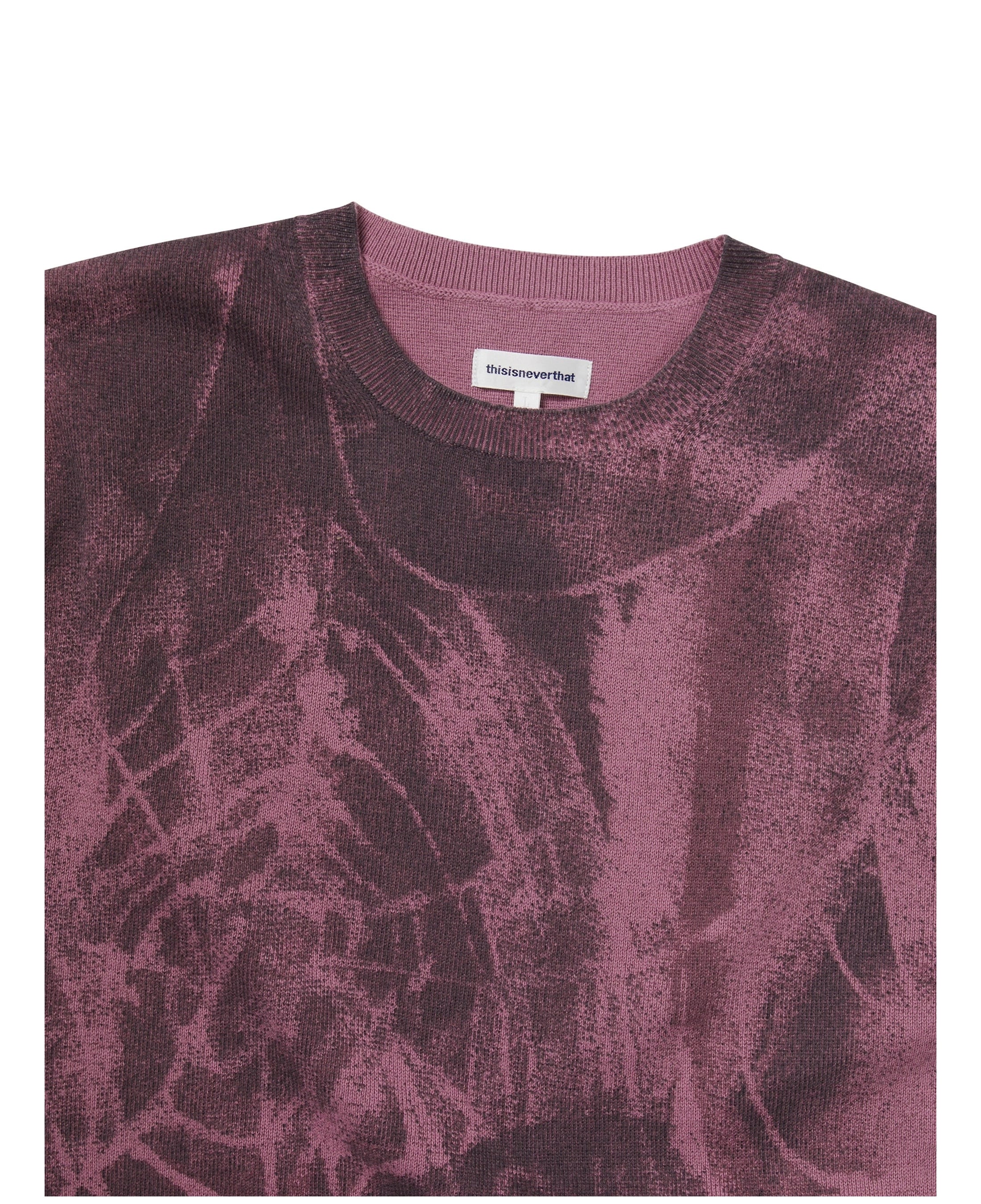 Jersey THISISNEVERTHAT Abstract Web Knit Sweater Magenta — detalle
