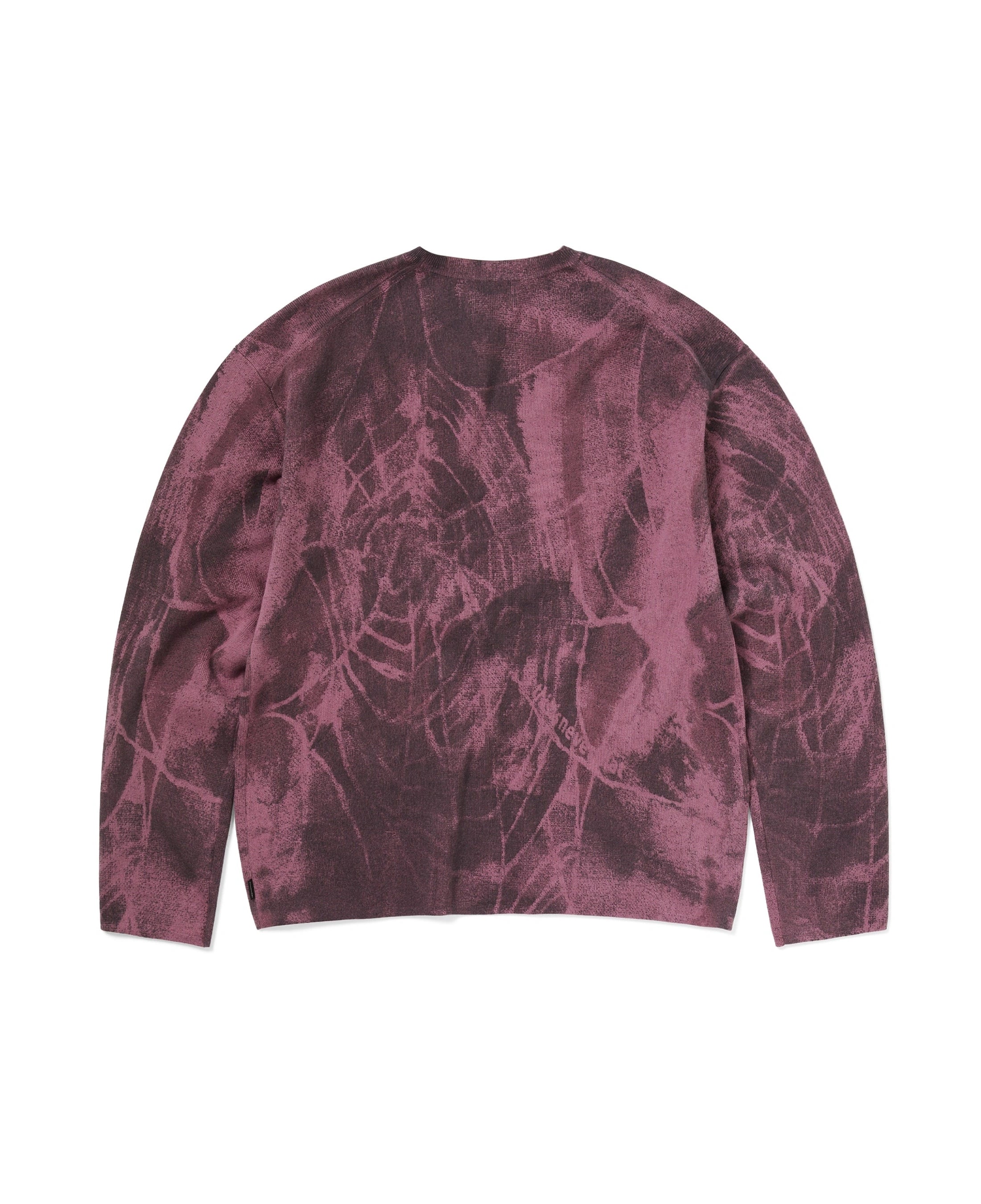 Jersey THISISNEVERTHAT Abstract Web Knit Sweater Magenta — vista trasera