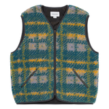 Chaleco THISISNEVERTHAT Fleece Check Vest Lavender — vista frontal