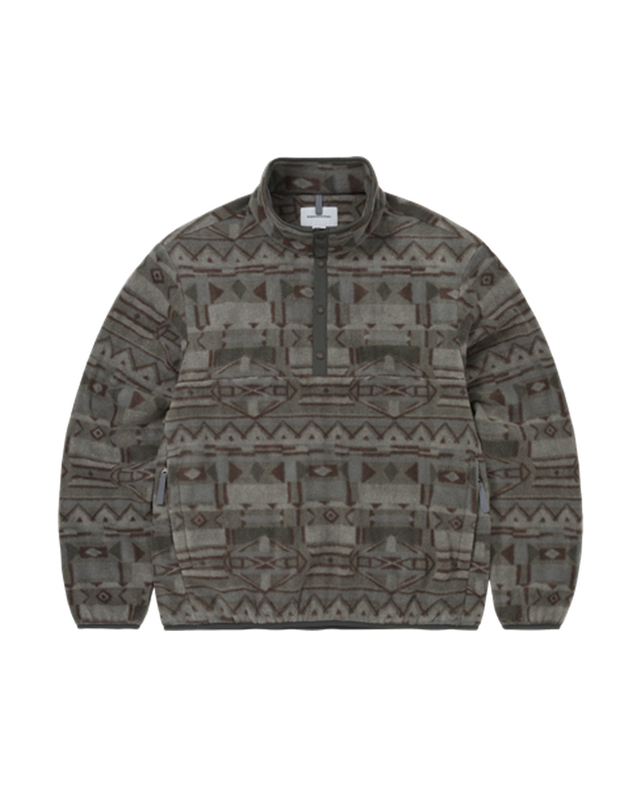 Forro polar THISISNEVERTHAT Fleece Pullover Brown — vista frontal