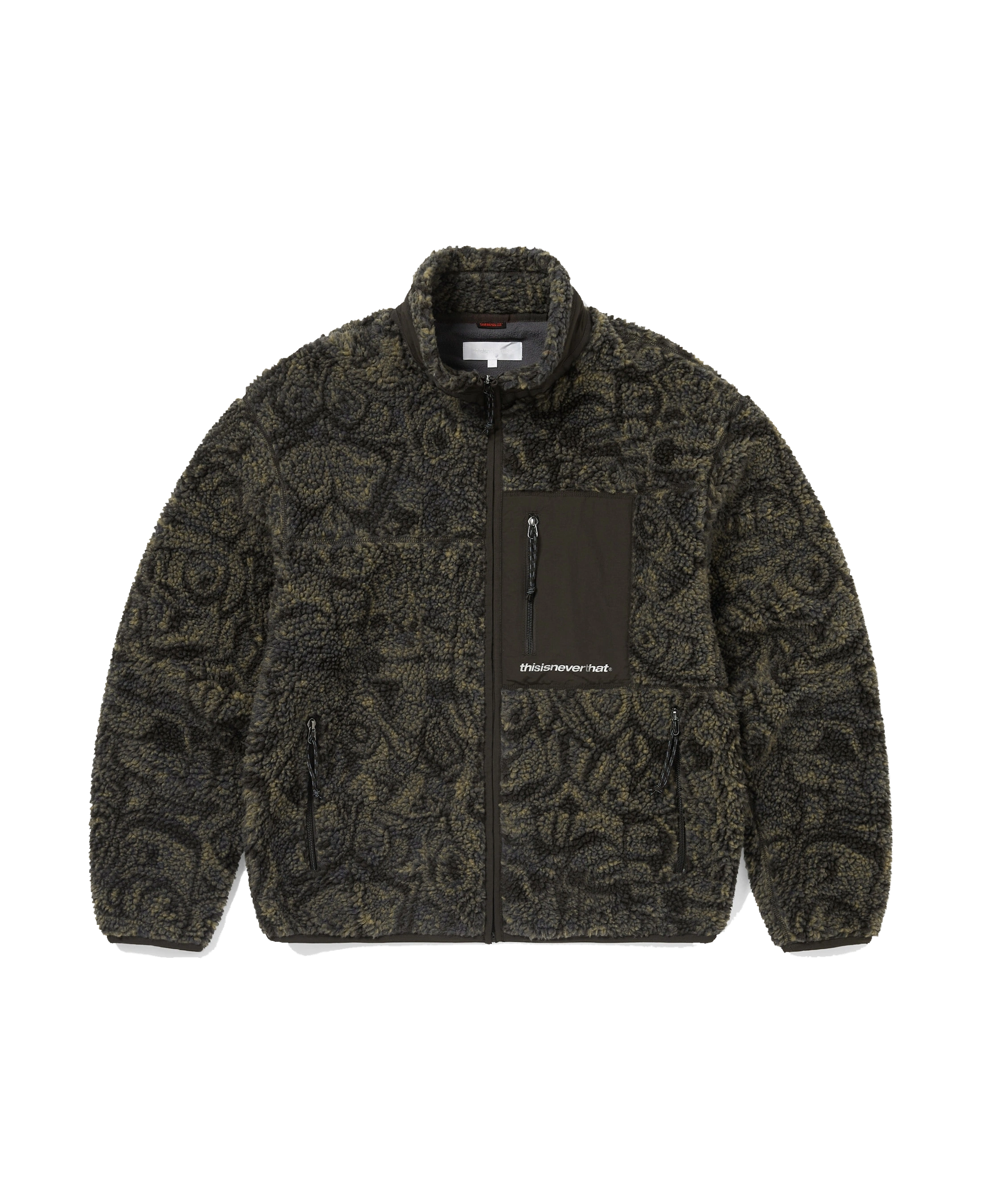 Chaqueta THISISNEVERTHAT SP Sherpa Fleece Jacket Brown — vista frontal