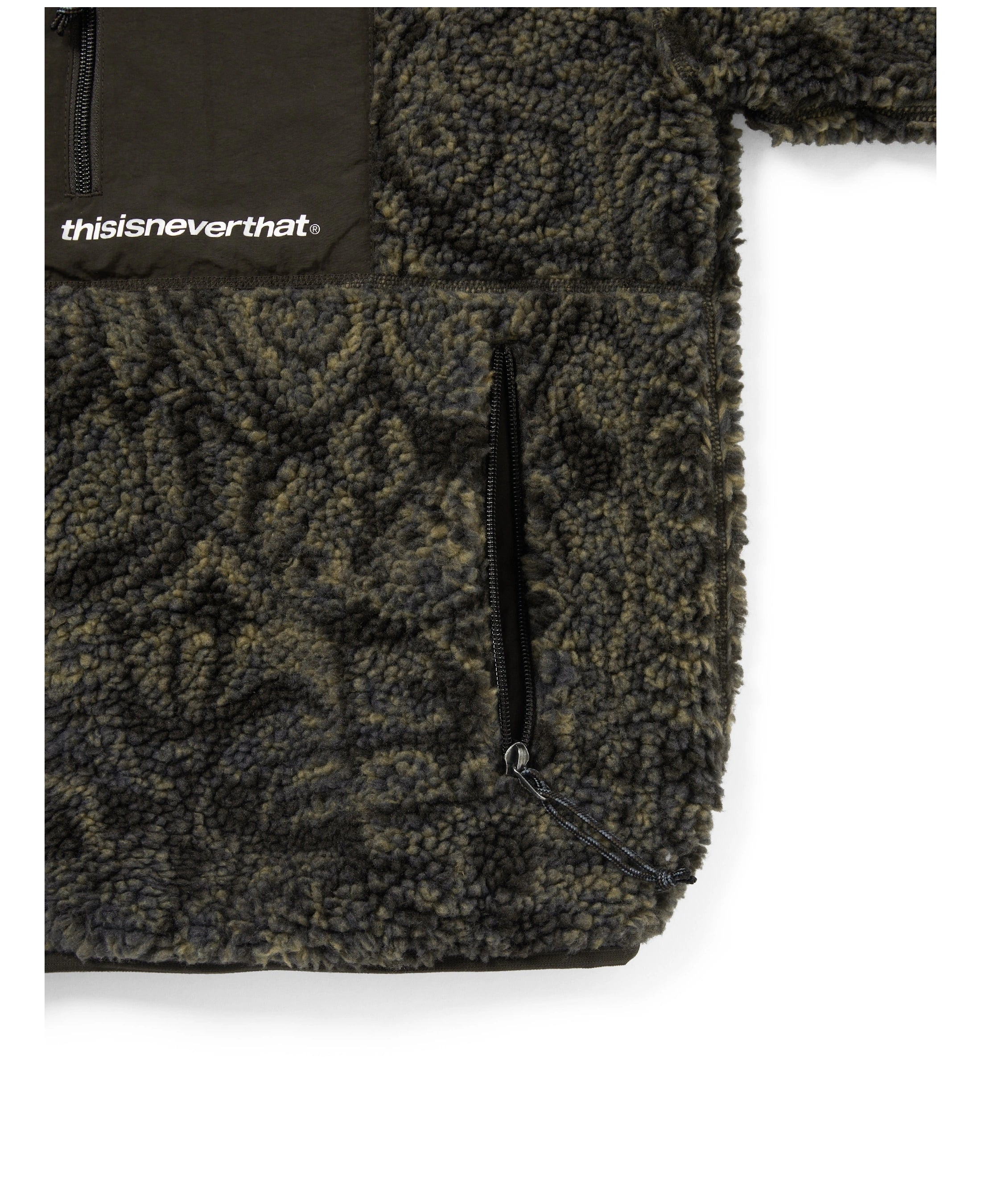Chaqueta THISISNEVERTHAT SP Sherpa Fleece Jacket Brown — detalle