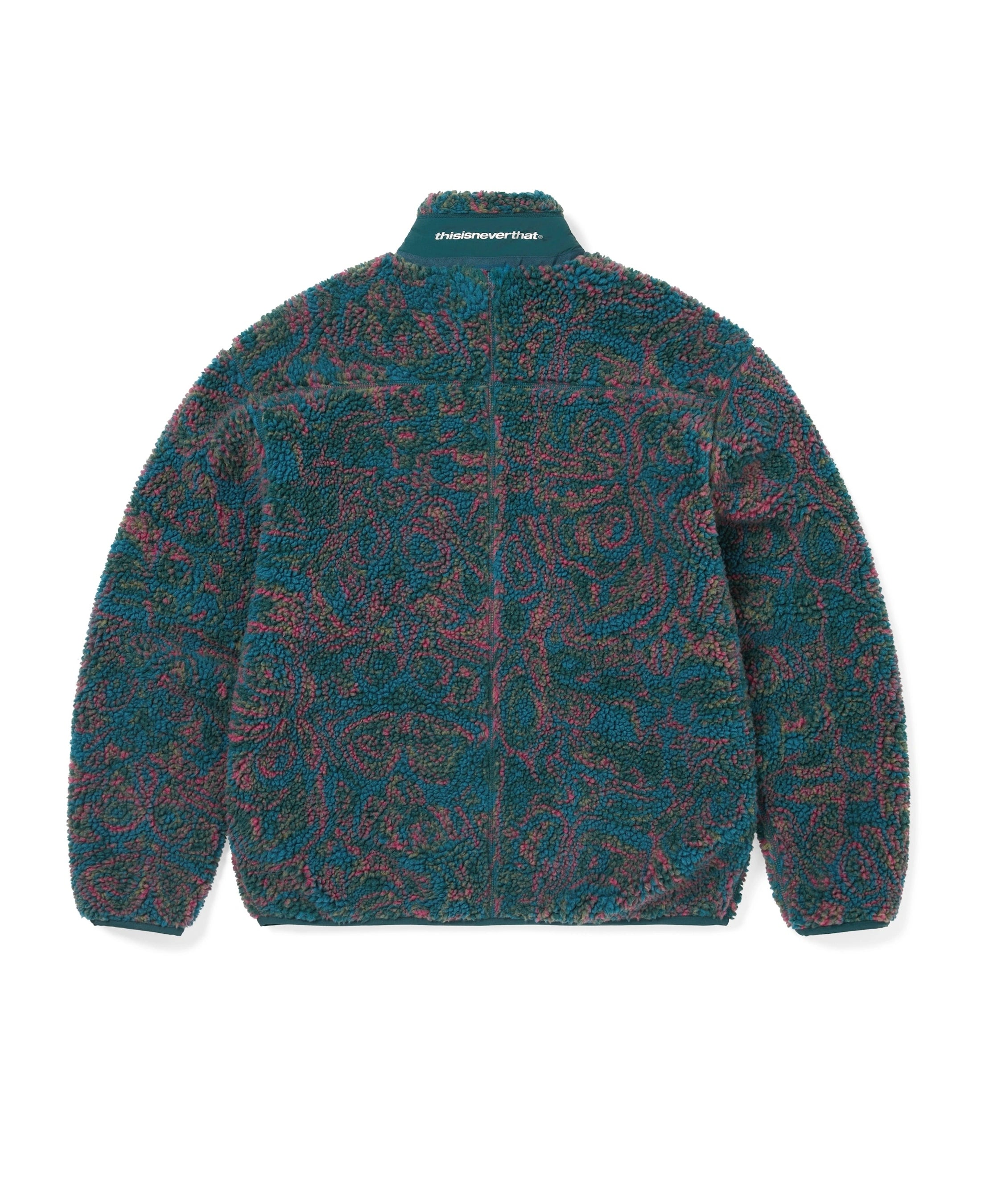 Chaqueta THISISNEVERTHAT SP Sherpa Fleece Jacket Green — vista trasera