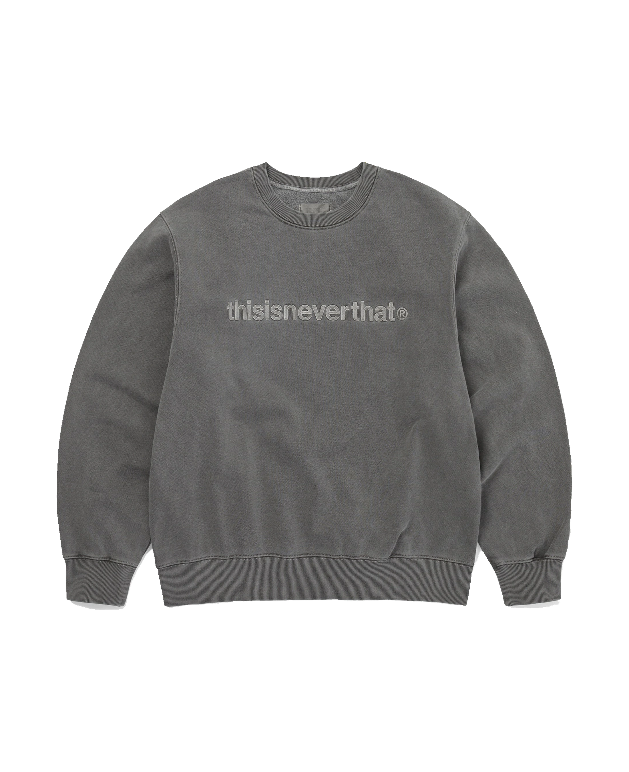 Sudadera THISISNEVERTHAT T-Logo Crewneck Charcoal — vista frontal