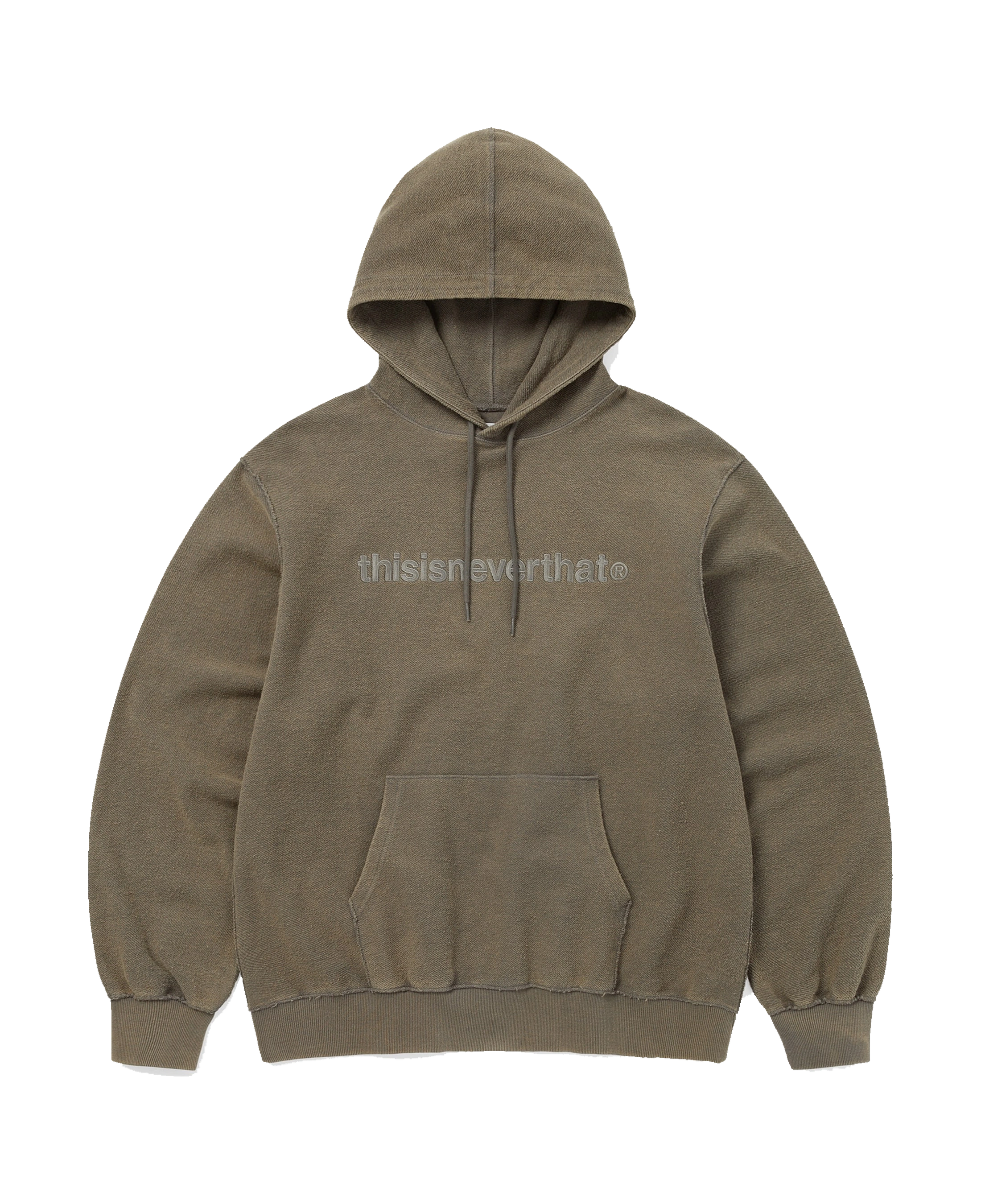 Sudadera con capucha THISISNEVERTHAT T-Logo Hoodie Dark Mocha — vista frontal