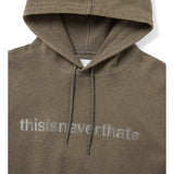 Sudadera con capucha THISISNEVERTHAT T-Logo Hoodie Dark Mocha — detalle