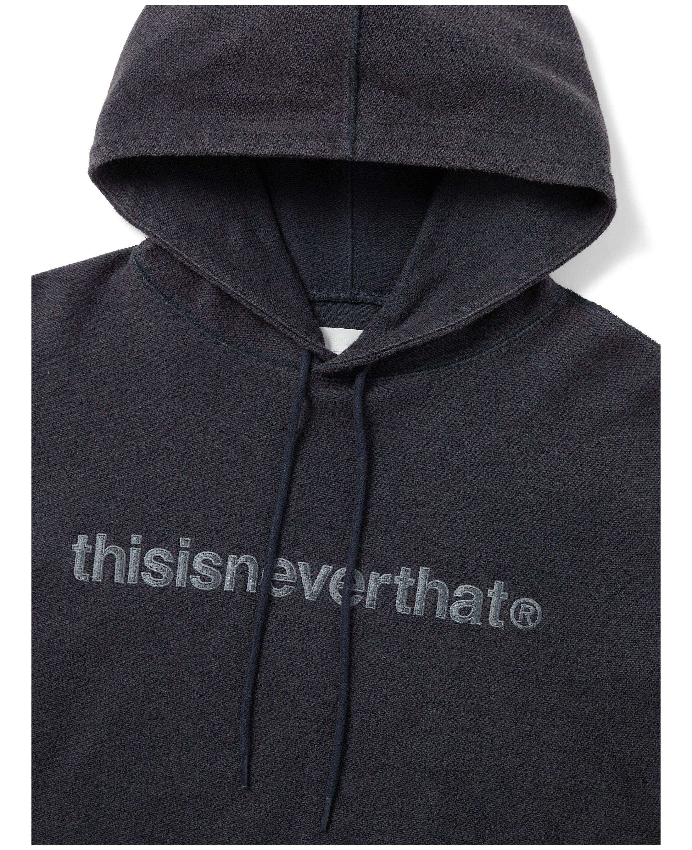 Sudadera con capucha THISISNEVERTHAT T-Logo Hoodie Faded Navy — detalle