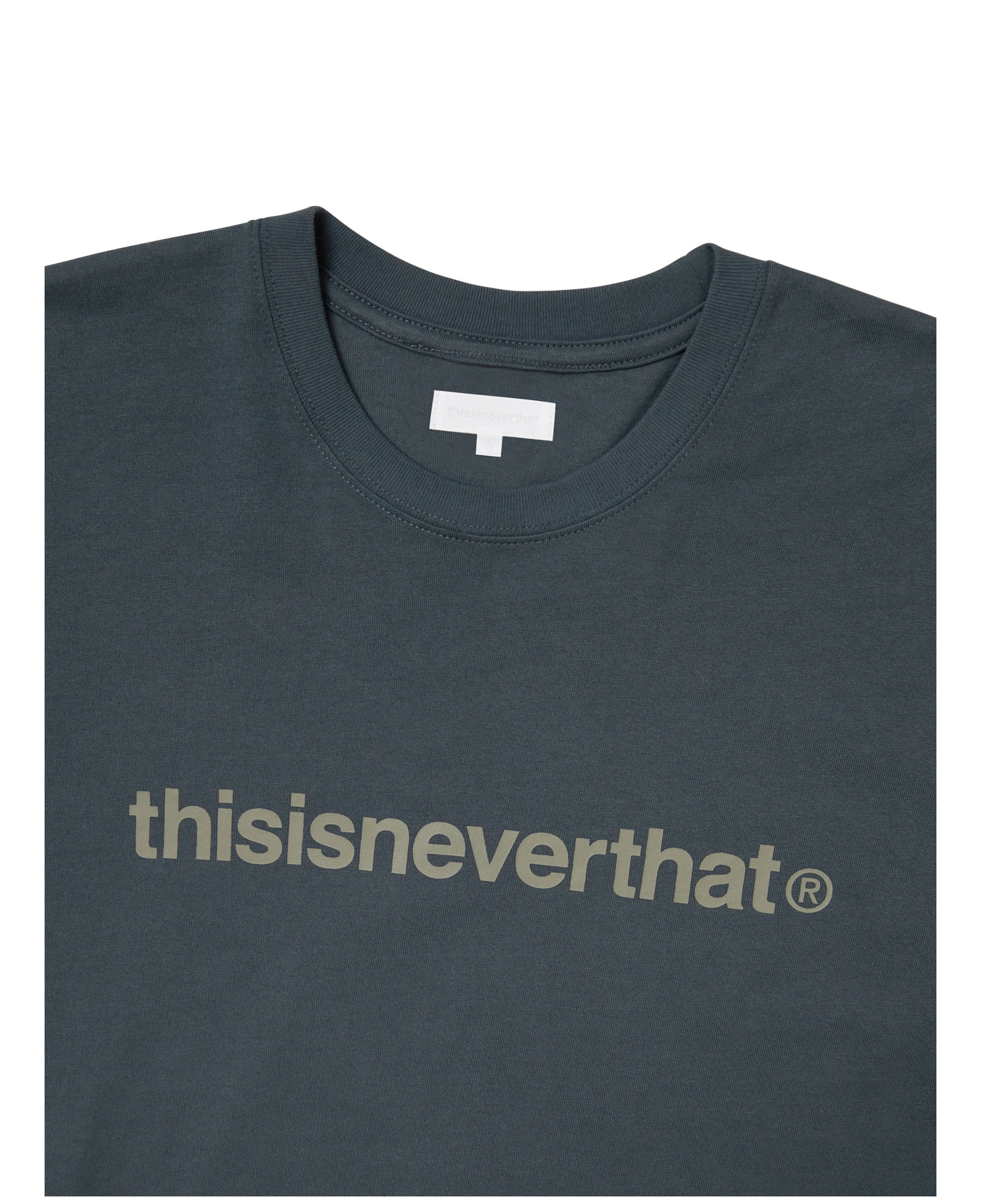 Camiseta THISISNEVERTHAT T-Logo Tee Blue Grey — detalle