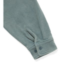 Sudadera polo THISISNEVERTHAT Waffle Full Zip Polo Sweatshirt Teal — detalle