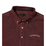 Camisa THISISNEVERTHAT Washed Denim Shirt Red — detalle