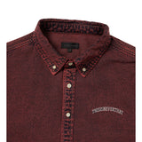 Camisa THISISNEVERTHAT Washed Denim Shirt Red — detalle