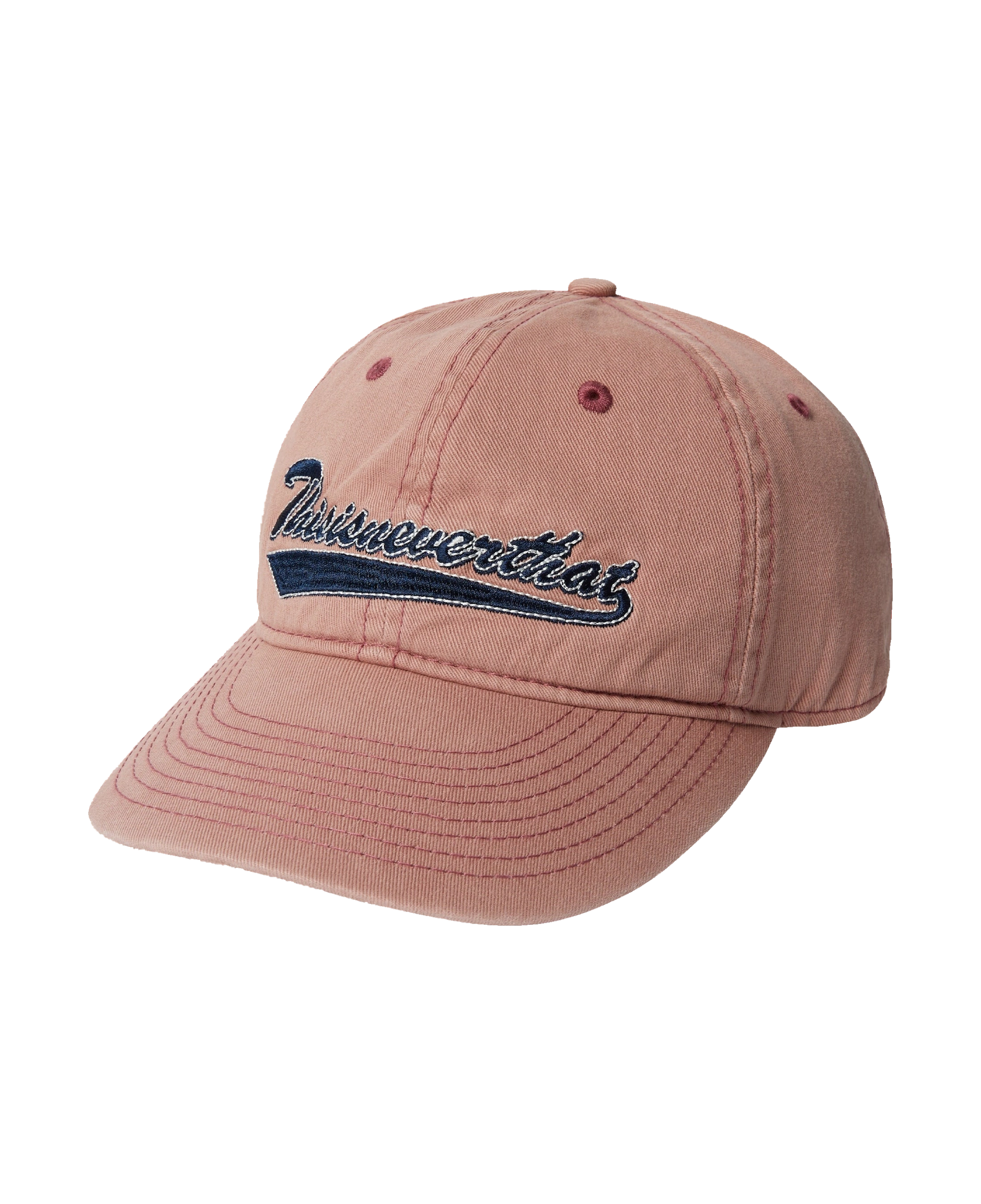 Gorra THISISNEVERTHAT Washed Script Logo Cap Dusty Pink — vista frontal