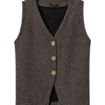 Chaleco de punto Tiffosi Kendal 1C Black frontal