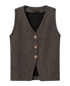 Chaleco de punto Tiffosi Kendal 1C Black frontal