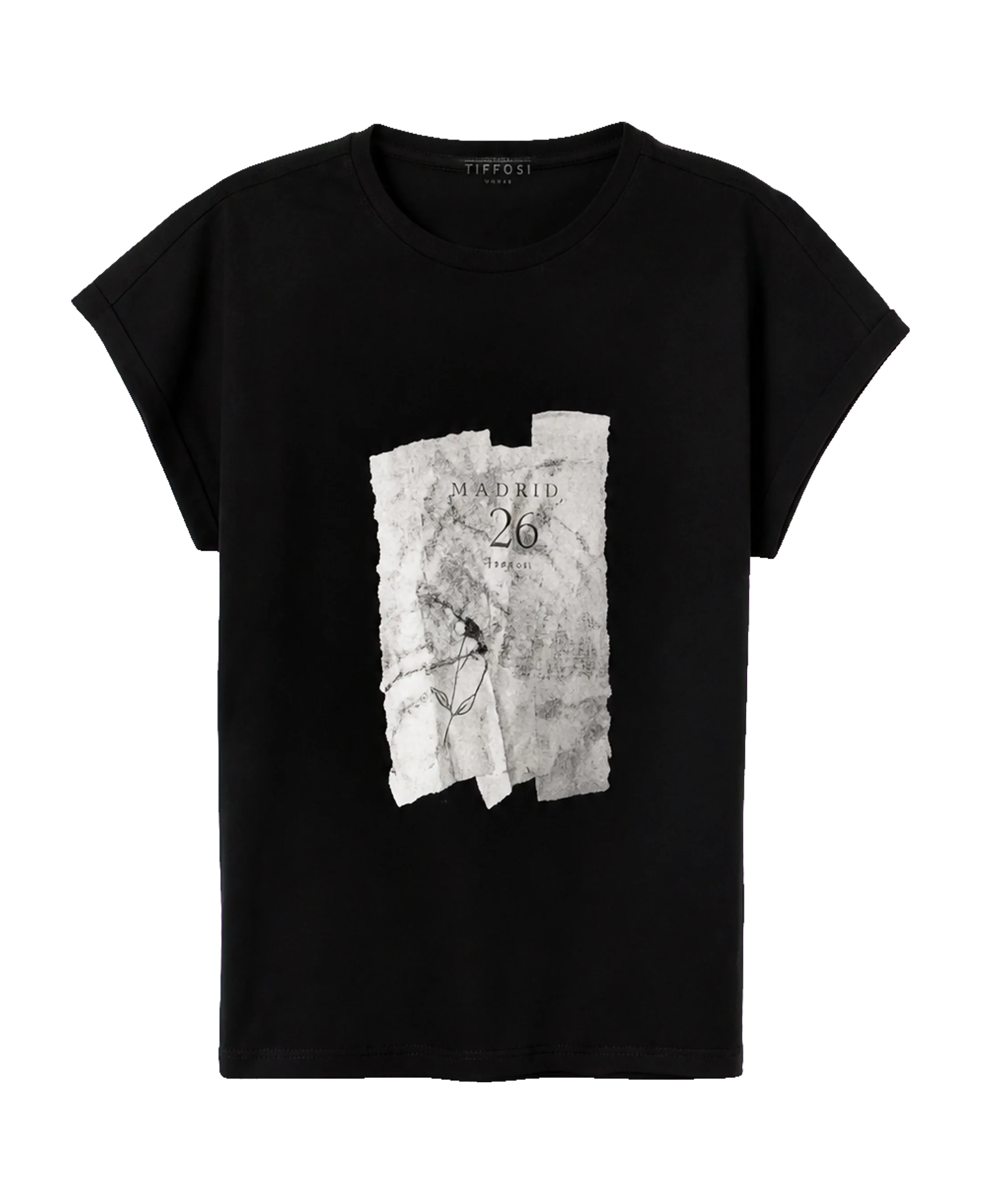 Camiseta Tiffosi Madrid 26 negra frontal