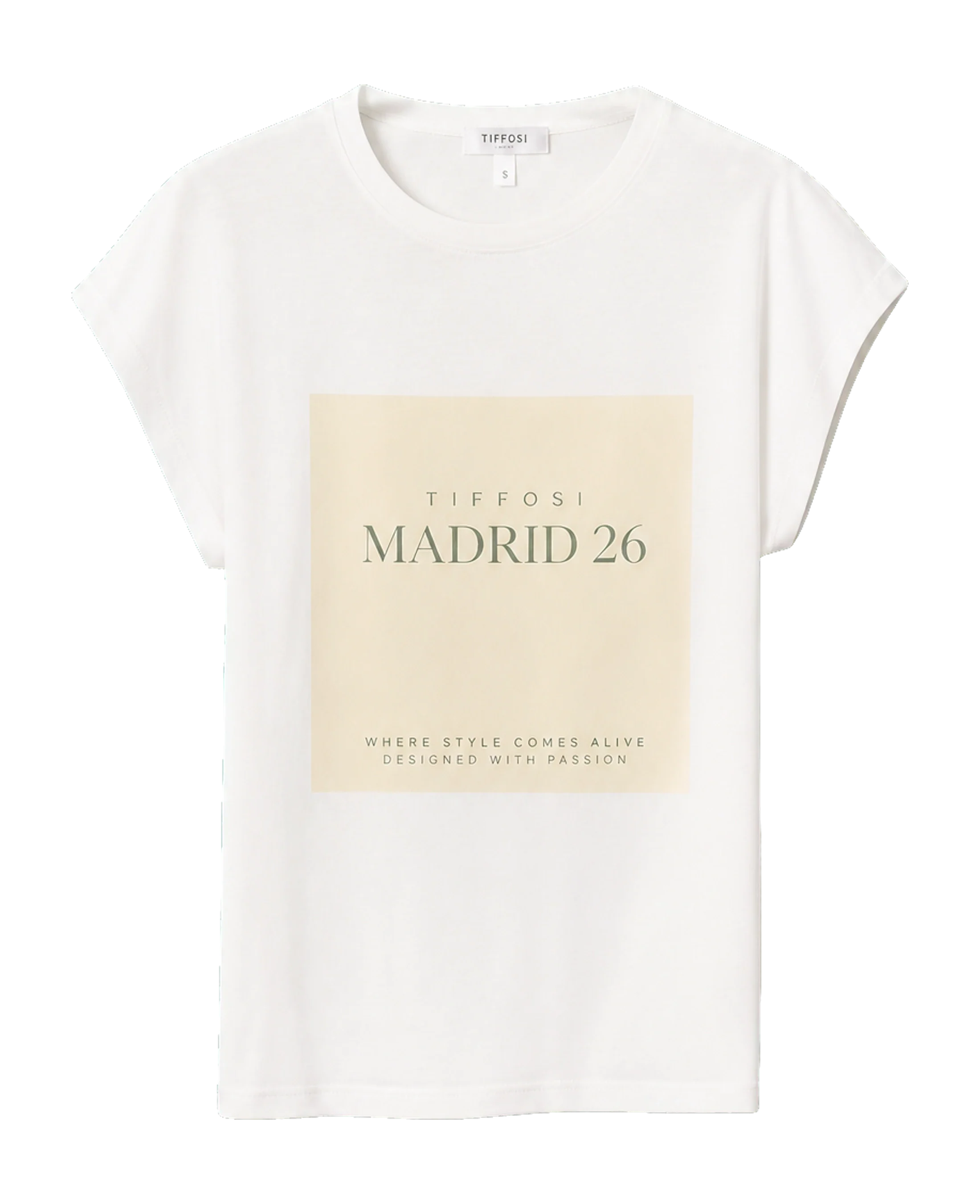 Camiseta Tiffosi Madrid 26 blanca frontal
