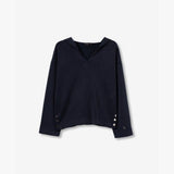 Sudadera TIFFOSI Olivia C Azul - flat frontal