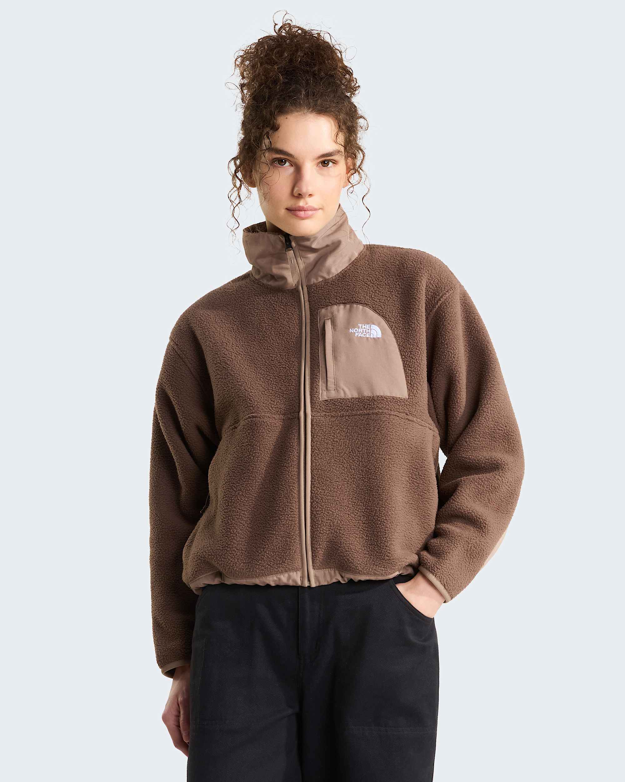 Chaqueta polar THE NORTH FACE Yumiori Off-Peak Smokey Brown-Garnet - modelo frontal