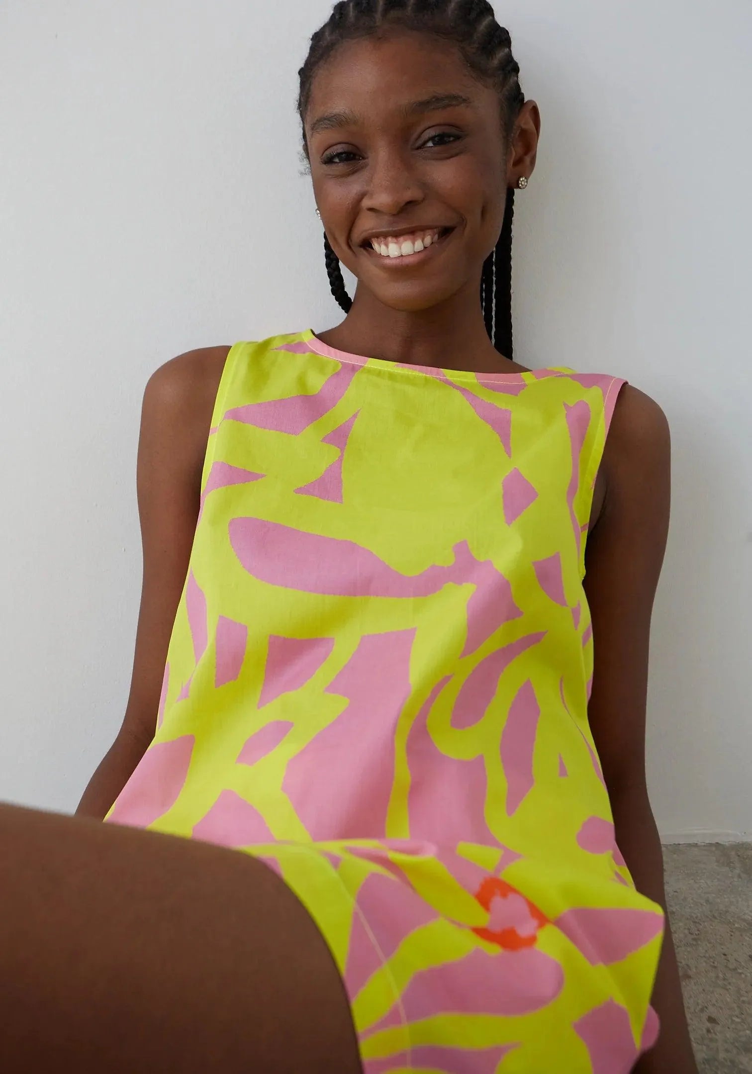 Top Dr Bloom Ana Flores Amarillo - ECRU