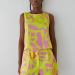 Top Dr Bloom Ana Flores Amarillo - ECRU