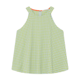 Top Dr Bloom Pool Halter Vichy Verde - ECRU