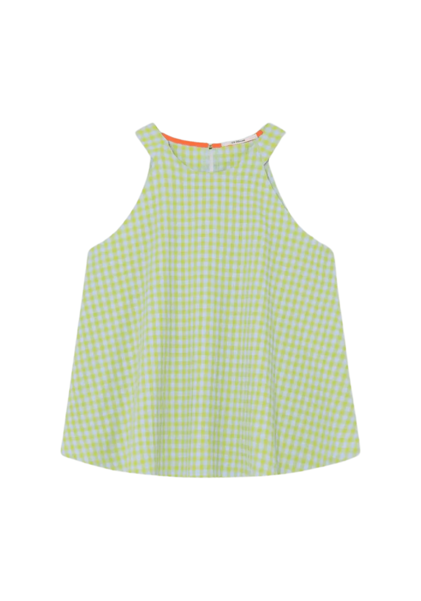 Top Dr Bloom Pool Halter Vichy Verde - ECRU