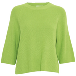 Top ICHI Boston Parrot Green - ECRU