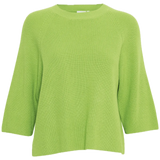 Top ICHI Boston Parrot Green - ECRU