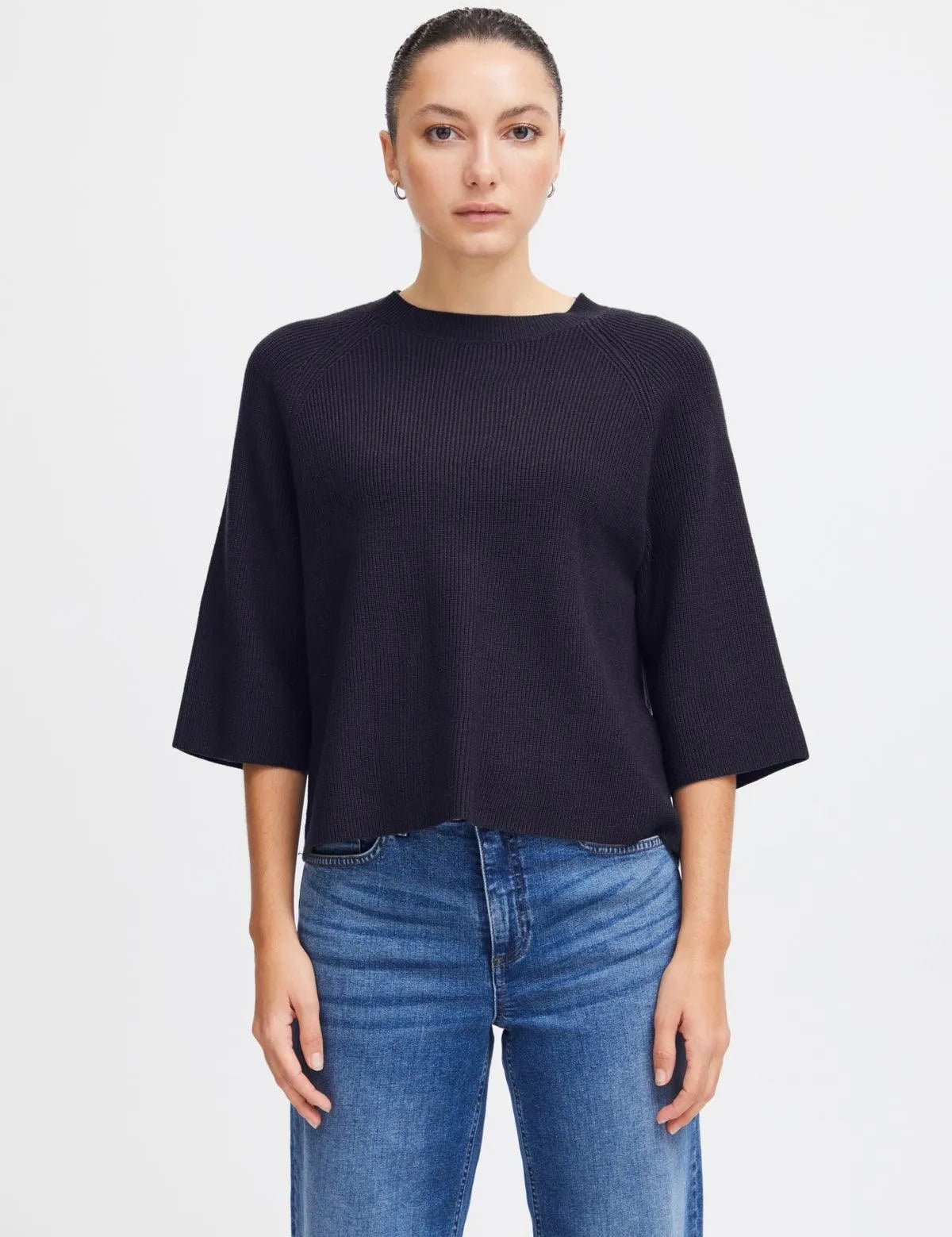 Top ICHI Boston Total Eclipse - ECRU