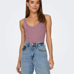 Top JDY Nanna Wistful Mauve - ECRU